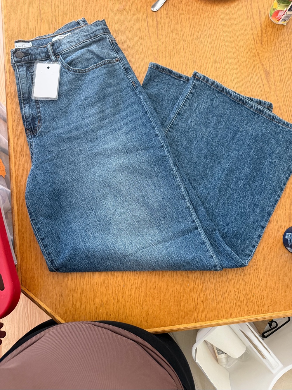 Classic Blue Wide Leg Jeans for Women - Flare & Wide Leg